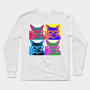 cool cat art Long Sleeve T-Shirt